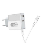Зарядний адаптер Hoco C75 Imperious DC5V 2.4A EU штекер подвійний USB вихід