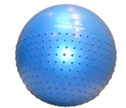 Фітбол 4003 PowerPlay м'яч для фітнесу Ø65см напівмасажний з насосом Gymball синій