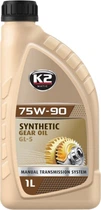 Масло трансмиссионное K2 SYNTHETIC GEAR OIL GL-5 75W-90 1 л (O5561E)