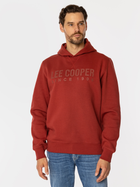 Bluza męska z kapturem kangurka Lee Cooper Arius 4323 M Czerwona (5905991710738)