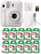 Instax Mini 12 Clay White / Подарунковий набір Білий / Камера + 100 фото + Чохол + Альбом 64 фото / Deluxe Edition