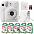 Подарунковий набір Камера для миттєвого друку Fujifilm INSTAX Mini 12 Clay White / Білий чохол / Картриджі на 50 фото / Білий фотоальбом на 64 фото