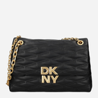 Сумка кросс-боді через плече жіноча з натуральної шкіри DKNY Minna Lg Shoulder R433KG73 Чорна (755403203816)