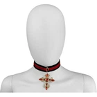 Чокер Santa Muerte Seta Decor 24-609GL-RD