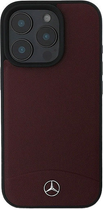 Панель Mercedes-Benz Textured And Plain Leather MagSafe для iPhone 16 PRO MAX Red (MEHMP16X23RBARR)