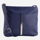 Torebka crossbody damska ze skóry naturalnej VENEZIA D002LENATOR038 Granatowa (5906140573594)