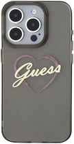 Панель Guess Hardcase IML Heart для Apple iPhone 16 Pro Max Black (GUHCP16XHCHGSPK)