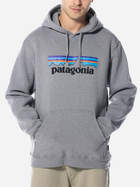 Bluza męska z kapturem z nadrukiem Patagonia P-6 Logo Uprisal 39622-GLH L Szara (194187655792)