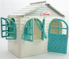 Ігровий будиночок Doloni Toys зі шторками, біло-бірюзовий 02550/15