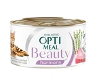 Влажный корм для кошек Optimeal Beauty Harmony с полосатым тунцом и водорослями в желе 70 г
