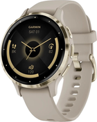 Smartwatch Garmin Venu 3S Soft Gold Stainless Steel Bezel with French Gray Case and Silicone Band (010-02785-02)