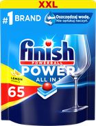 Таблетки для посудомийних машин Finish Power All in 1 XXL лимонні 65 шт (5908252005079) 