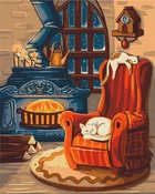 Картина по номерам BrushMe "Уютная зима" © Olena Lazarenko" 40х50см BS53407