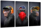 Модульна картина Три мавпи "Gangster Monkey" Art-480_3 (53х100см)