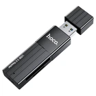 Кардрідер HOCO Mindful 2-in-1card reader (USB3.0, SD/TF, 5Gbps), Black
