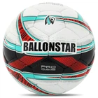 Мяч футбольный профессиональный №5 BALLONSTAR FB-4403 (PU, Белый-красный)