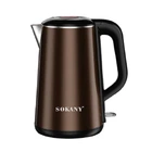 Электрочайник Sokany SK-2203 дисковый 2.2 л, коричневый металлик