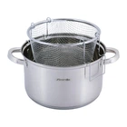 Кастрюля с сеткой для фритюра 6.5л Kamille Vizo Фритюрница кастрюля с крышкой из нержавеющей стали для дома