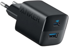 Блок питания - зарядное устройство ANKER PowerPort 323 PowerIQ 2 порта Type-C черное