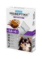 Противоклещевые капли на холку SUPERIUM Nevertix для собак от 1.5 до 4 кг