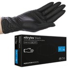 Нітрилові рукавиці без пудри Nitrylex Black Protective Gloves розмір M