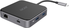 USB-хаб Acer USB-С > HDMI/DP/2xUSB-A3.2/USB-C/RJ45/mini-jack 0.15 м Black (HP.DSCAB.013)