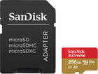 Карта пам'яті SanDisk microSDXC 256GB UHS-I Extreme U3 A2 V30 + SD Adapter (SDSQXAV-256G-GN6MA) [100884]
