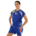 Форма волейбольная женская футболка и шорты SP-Sport 845 размер 3XL (170-175см) Blue-Yellow