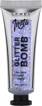 Жидкий глиттер для макияжа Lamel Professional Insta Glitter Bomb №401 Silver 20 мл (0810134216693/5060586637910)