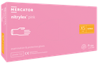 Нітрилові рукавички Mercator Nitrylex Pink XS рожеві 50 пар