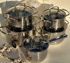 Набор кухонной посуды из нержавеющей стали Edenberg EB-4074 (10 предметов)