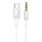 Кабель BOROFONE BL19 AUX Jack 3.5 to Type-C (1M) для Samsung/Xiaomi/Huawei/Meizu Білий