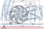 Вентилятор охолодження двигуна NISSENS 85482 Ford Mondeo 1312596, 1317304, 3S718C607BC