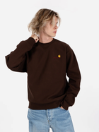 Bluza bez kaptura męska oversize Carhartt WIP American Script Sweat "Tobacco" I025475-47XX XL Brązowa (4064958750178)