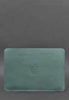 Чохол BN із натуральної шкіридля MacBook 13 дюйм, бірюзовий