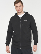 Толстовка на блискавці чоловіча Puma Ess Small Logo Fz Hoodie Tr 58670401 3XL Чорна (4063697310032)