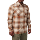 Сорочка тактична 5.11 Tactical Silverwood Flannel Plaid Long Sleeve Shirt Sand Dune Plaid 2XL (72173-959)