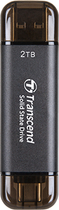 SSD накопитель ESD310C 2TB, USB Type C/A Gray (TS2TESD310C) Transcend (2000003346868)