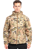 Водонепроницаемая тактическая куртка SOFTSHELL с флисом Solve Multicam KT6000806 размер S