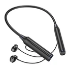 Навушники бездротові з мікрофоном Borofone BE64 Black Bluetooth 5.3 800 mAh Neckband вакуумні (BE64B)
