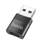 Адаптер-переходник Hoco UA17 USB To Type-C для смартфонов и планшетов (Type-C, 2A, USB2.0 OTG) - Черный