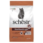 Сухий монопротеїновий корм Schesir Cat Sterilized&Light для дорослих, стерилізованих, схильних до повноти котів з куркою