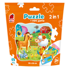 Пазл в дой-пак упаковке 2 в 1 «Ферма» Vladi Toys (5903858960777)