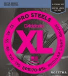 Струни для бас-гітар D'Addario EPS170-6SL XL ProSteels 6-String Light (32-130)