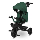 Велосипед трёхколёсный Lionelo Kori 2в1 Green Emerald магниевый сплав 9,15 кг, колёса резина 10"+8" без проколов, поворотное сиденье 180°, регулируемая родительская ручка, капюшон 3 уровня