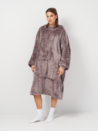 Худи-плед унисекс теплый зимний BARWA garments 0346 One size Баклажанный (2110003468221)