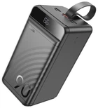 УМБ Павербанк 90000 mAh 22.5W зі швидкою зарядкою та ліхтарем Hoco J123D PD3.0+QC3.0 Smart Сharge 2USB Type-C/USB-A/Micro-USB/Lightning, LED дисплей Портативний зарядний пристрій Зовнішній акумулятор Чорний