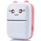Портативний Рожевий міні принтер 1 рулон Mini Printer термопринтер кишеньковий дитячий принтер термо принтер