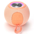 Портативна Bluetooth колонка TG337 з RGB підсвічуванням і функцією гучного зв'язку, радіо, рожева