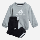 Dres chłopięcy (bluza bez kaptura + spodnie) adidas I Bos Logo Jog H28835 92 cm Czarny/Szary (4064053820745)